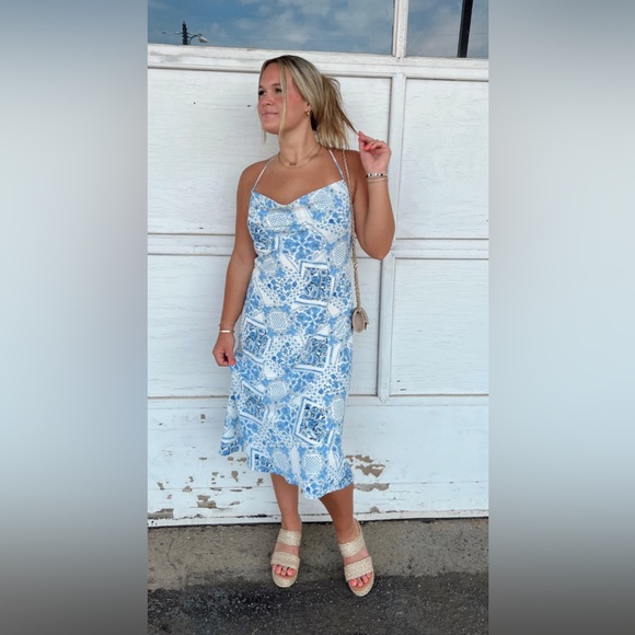 Lucy Paris midi paisley print slip dress - Picture 6 of 6